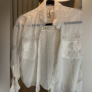 Long sleeve white blouse size small